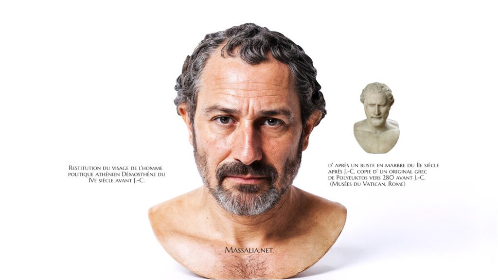 restitution visage Démosthène
