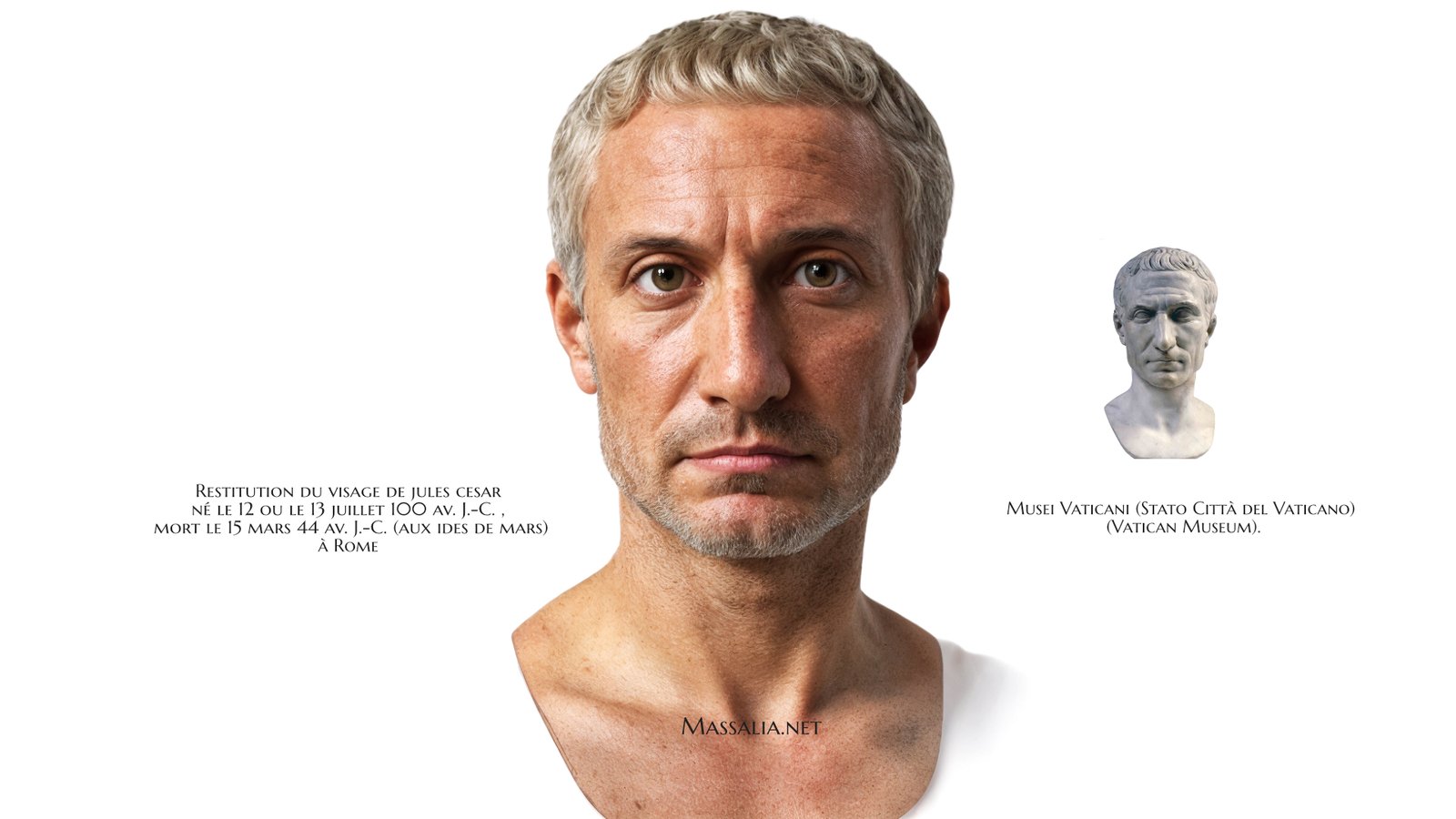 Restitution du visage de Jules César